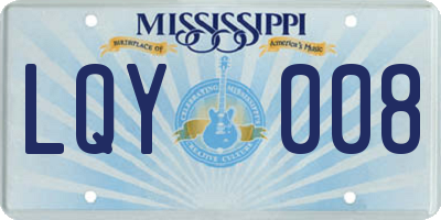 MS license plate LQY008