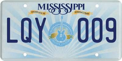 MS license plate LQY009