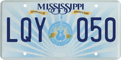 MS license plate LQY050