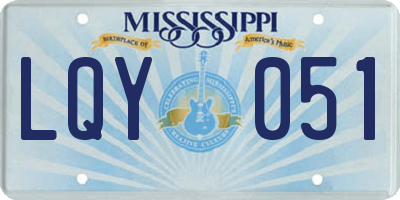 MS license plate LQY051