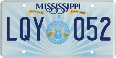 MS license plate LQY052