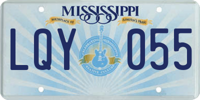 MS license plate LQY055