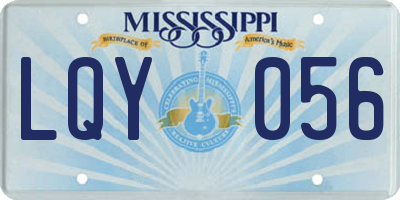 MS license plate LQY056