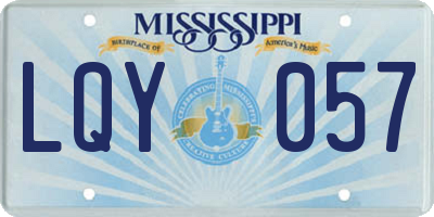 MS license plate LQY057