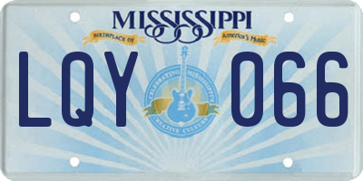 MS license plate LQY066