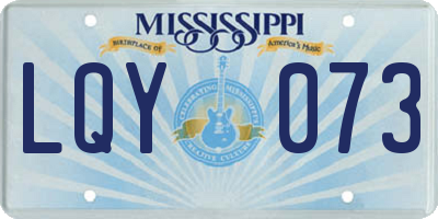 MS license plate LQY073