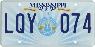 MS license plate LQY074