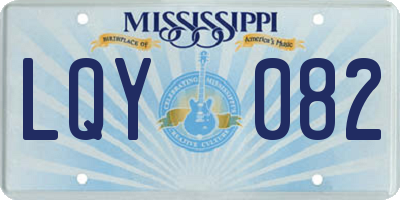 MS license plate LQY082