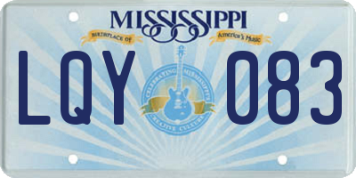 MS license plate LQY083