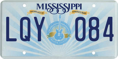 MS license plate LQY084
