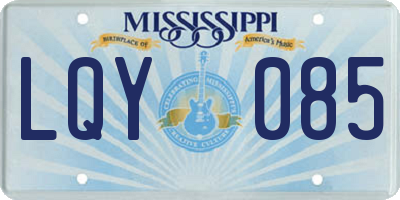 MS license plate LQY085