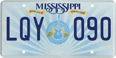 MS license plate LQY090