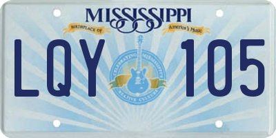 MS license plate LQY105