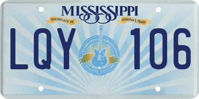 MS license plate LQY106