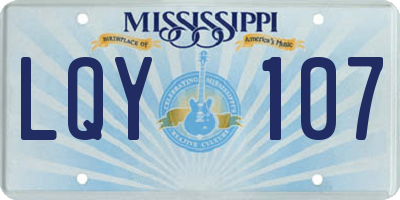 MS license plate LQY107