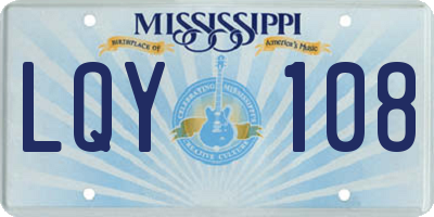 MS license plate LQY108