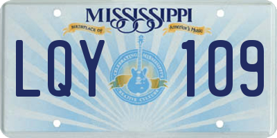 MS license plate LQY109