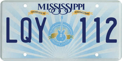 MS license plate LQY112