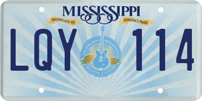 MS license plate LQY114