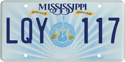 MS license plate LQY117