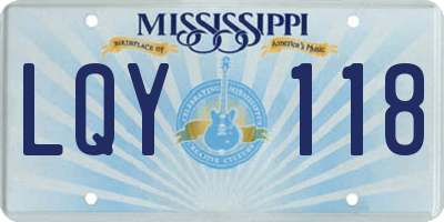 MS license plate LQY118