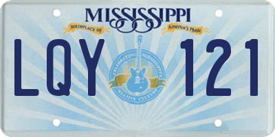 MS license plate LQY121