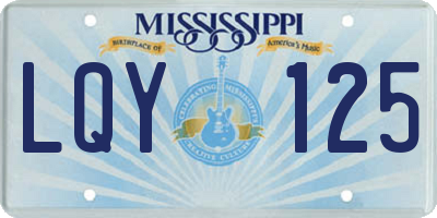 MS license plate LQY125