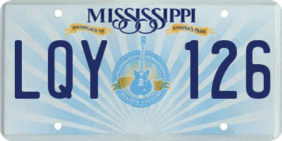 MS license plate LQY126