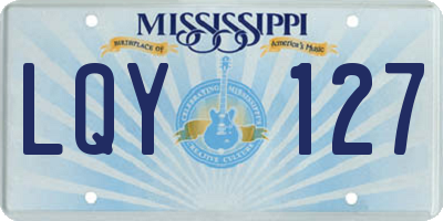 MS license plate LQY127