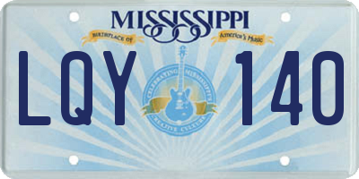MS license plate LQY140