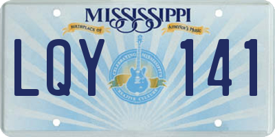 MS license plate LQY141