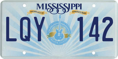 MS license plate LQY142