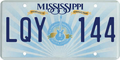 MS license plate LQY144
