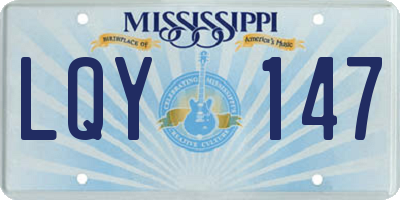 MS license plate LQY147