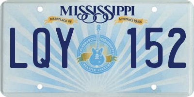 MS license plate LQY152