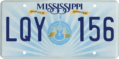 MS license plate LQY156