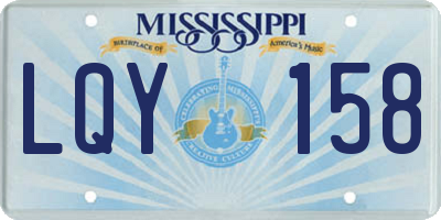 MS license plate LQY158