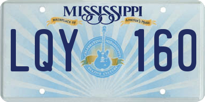 MS license plate LQY160
