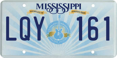 MS license plate LQY161