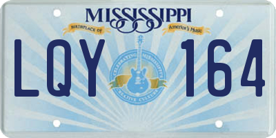 MS license plate LQY164