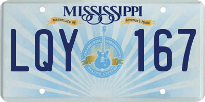 MS license plate LQY167