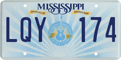 MS license plate LQY174