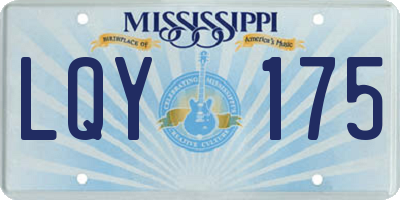 MS license plate LQY175