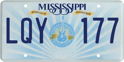 MS license plate LQY177