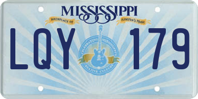 MS license plate LQY179
