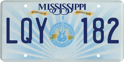 MS license plate LQY182