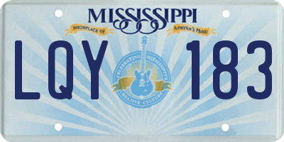 MS license plate LQY183