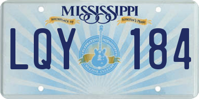 MS license plate LQY184