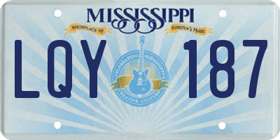 MS license plate LQY187