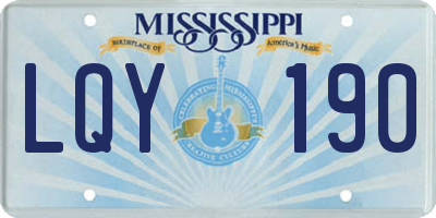 MS license plate LQY190